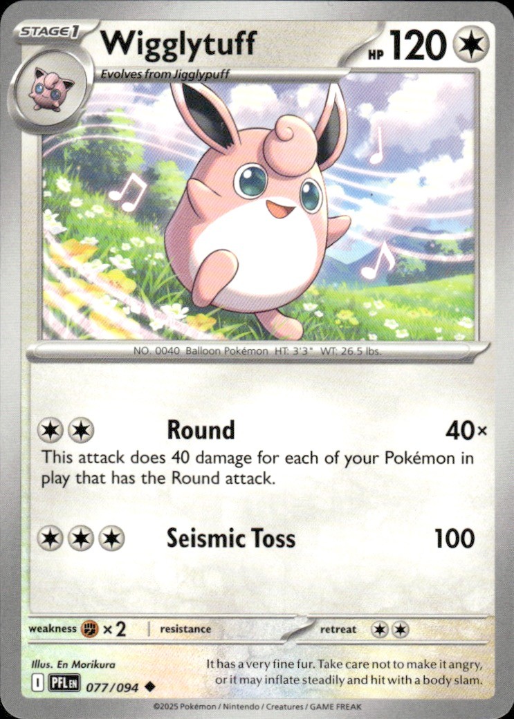 Wigglytuff 077/094 Uncommon Phantasmal Flames Pokemon Near Mint