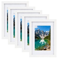 5 Pack A5 Photo Frames Black, Wall & Tabletop Frame for Photos Certificates