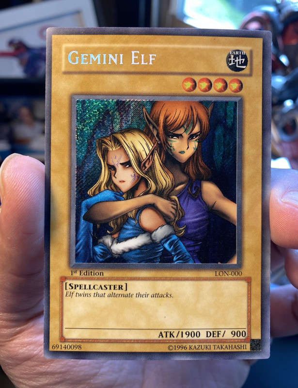 Yugioh Gemini Elf Labyrinth of Nightmare Secret Rare Holo 1st LON-000 NM