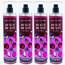 BATH  BODY WORKS SWEETHEART CHERRY FINE FRAGRANCE MIST SPRAYS 8 OZ LOT OF 4