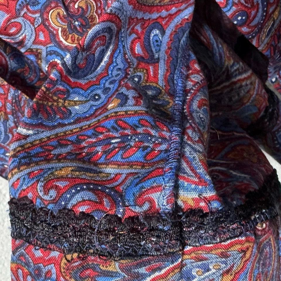 Falda Midi De Colección Años 60 Herman Geist Tono Joya Paisley Plisada Abotonada Pequeña 10 Foto 3 de 4