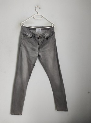 Herren Jeans PURA ESSENZA,Gr.(W33=EU.48/50) b.z.w.(M),Grau,Stretch,Knopfleiste