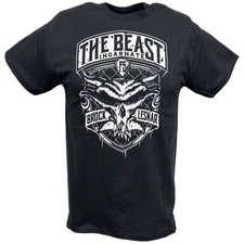 Brock Lesnar F5 Beast Incarnate White Logo T-shirt