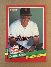 1991 Donruss The Rookies #35 Darren Lewis RC Rookie Baseball Card . rookie card picture