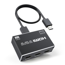 HDMI Splitter 1 in 3 Out with HDMI Cable and Power Adapter, 4K 30Hz HDMI Outp...