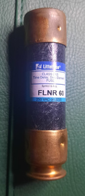 2X FLNR60 Littelfuse 60A 250V Class RK5 Time Delay, Dual Element Fuse