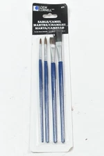 LOEW CORNELL Paint Brushes 3,5, Flat Sable Camel NEW Art Artist