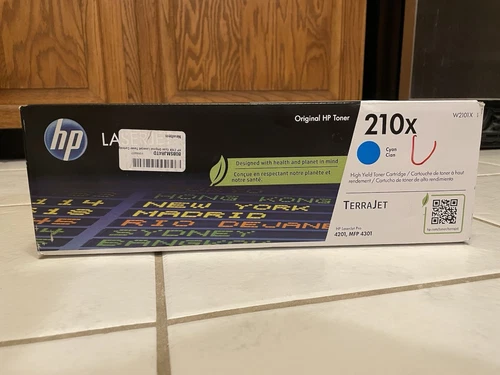 HP 210X Cyn LaserJet Toner Cartridge, ~5,500 pages, W2101X
