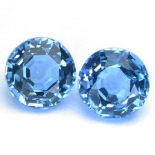 2.47Cts Amazing Collection Natural Swiss Blue Topaz 6mm Round Matching Pair