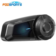 FX-S Motorcycle Intercom Helmet Bluetooth Headset 2-way 1000m Communication