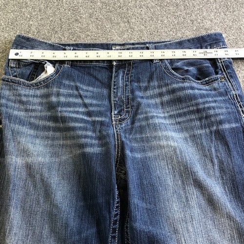 BKE Buckle Jeans Mens 40R Blue Seth Straight Leg Relaxed Stretch (40x31) Whisker - Picture 5 of 11