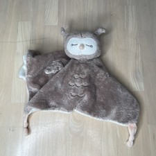 Steiff Gray Owl Security Lovey Soother Blanket Plush Handmade KNOPF IM OHR