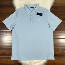 Travis Mathew Men's Size XXL Blue The Heater Polo Shirt Short Sleeve