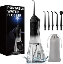 Water Dental Flosser Teeth Pick: Portable Cordless Oral Irrigator 320ML Recharge