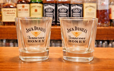 Jack Daniel’s Tennessee Honey Heavy Glass Tumblers 200ml Set of 2 - VGC