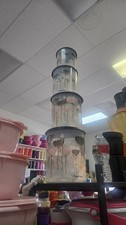 Tupperware Clear with Beautiful Flowers One Touch Canisters Set of 4