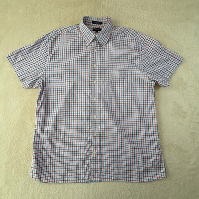 GANT Herren Hemd Gr. XL Mehrfarbig Kariert Kurzarm Button-Down Regular Fit