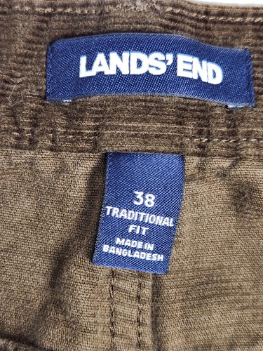 Lands' End Mens 38x31 Traditional Fit Corduroy Pants Brown - Picture 3 of 11