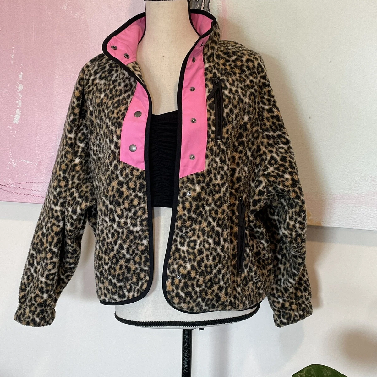 Leopard print cheap trim jacket