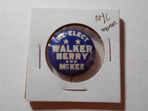 1" Walker Berry and McKee New York City litho pinback button