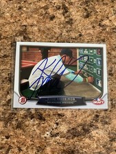 Kodi Mederois Signed 2014 Bowman Draft Auto Rc Milwaukee Brewers Draft Night