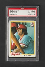 1978 Topps Pete Rose #20 ~ Reds ~ High-End PSA 8 NM/MT