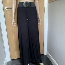 Black elasticated trousers - Cullotes gaucho pants - S/M