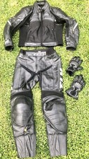 Polo FLM 2-Teiler Motorrad Lederkombi XL Jacke & Hose+Handschuhe
