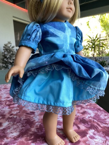 DOLL DRESS per bambola 18" fatto a mano adatto a American Girl, Gotz, qualsiasi bambola 18" - Foto 4 di 8