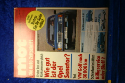 MOT 13/78 Opel Senator Volvo 264 GLE Mercedes 280 E BMW 528i Ford Granada 2,8i