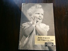 Original Zeiss Ikon Camera Catalog 1930's