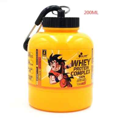 100/200ML Portable Mini Protein Powder Bottle Pill Container for Gym Outdoor Tra