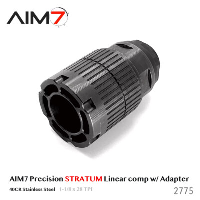 AIM7 STRATUM Linear Comp System 223/30/308/9mm/40cal Stainless Steel Black