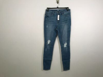 NY&C Mid Rise Denim Skinny Jean, Women's Size 12 Tall - Blue