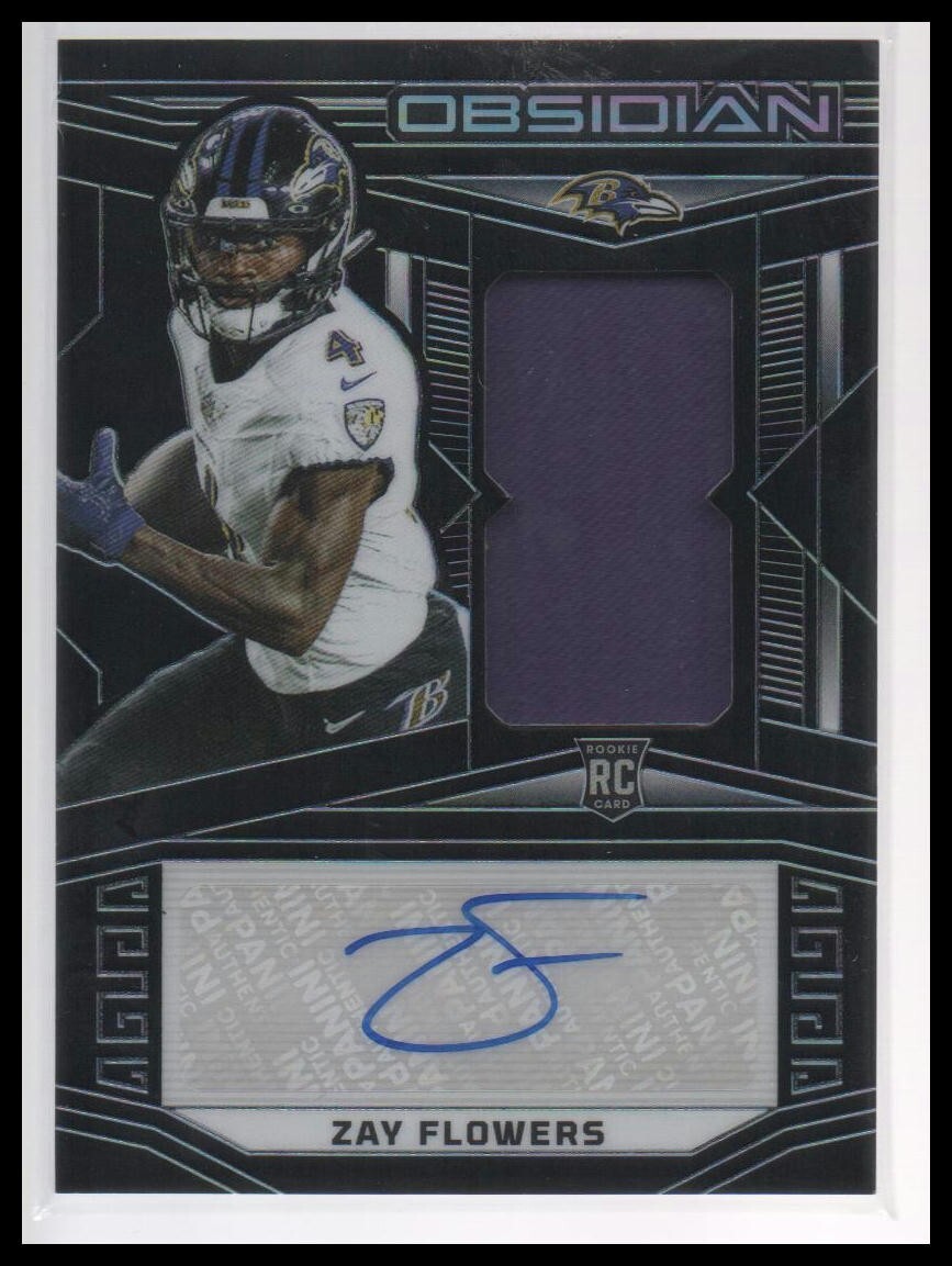 2023 Panini Obsidian #239 ZAY FLOWERS Rookie Patch Auto RPA /199 BAL Ravens