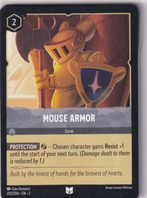 Ravensburger Disney Lorcana Floodborn english No. 203/204 Mouse Armor Uncommon