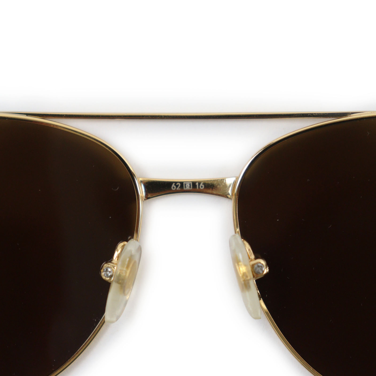 Cartier Vintage Santos De Two Bridge Teardrop Sunglasses Cartier Santos CT0389S Sunglasses 002 Gold Green - eye-oo.com main image 3