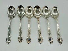 Oneida Community AFFECTION Silverplate 6 Dinner Spoons Flatware 1960