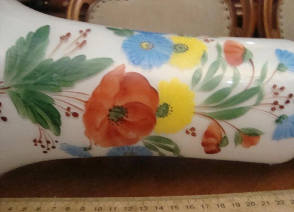 Jarra de vidrio de agua para el hogar antiguo blanco mango de bebida para servir coleccionables de la URSS años 50 Foto 2 de 4