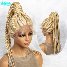 24inches Braided Ponytail Wigs African Hair With Baby Hair Ponytail hair Wigs