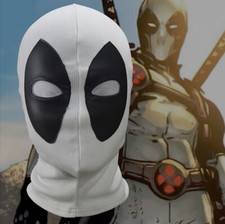 Deadpool Face Mask Cosplay White Cloth Head Cover Party Costume Prop Helmet Toy