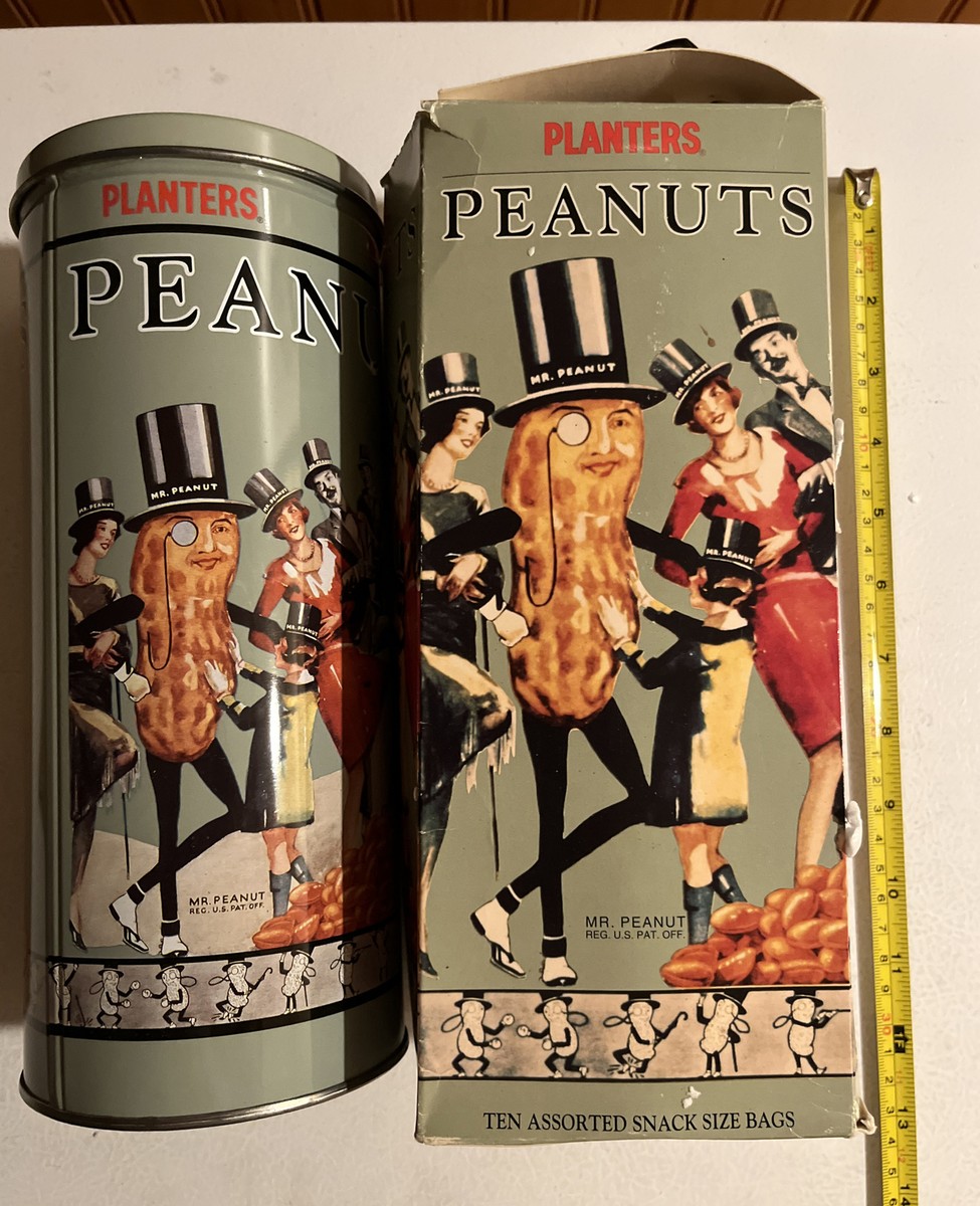 Vintage Planters Peanuts Tin The Nickel Lunch Mr. Peanut Nabisco