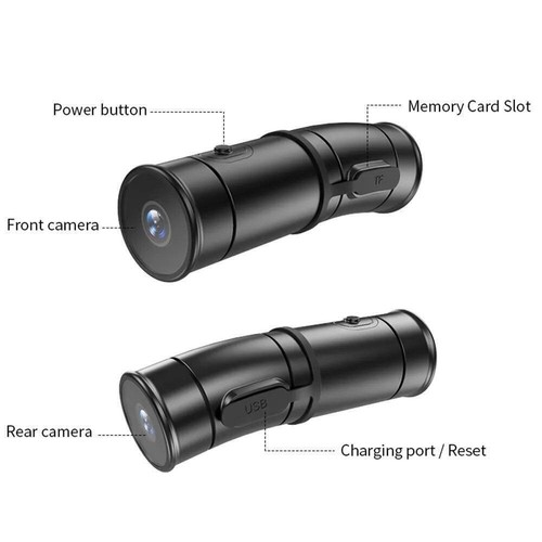 4K HD Motorcycle Helmet Camera Dual Lens Front and Rear WiFi Bicycle Cameras - Picture 14 of 17