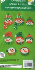 HERRSCHNERS SNOW FAMILY BEADED ORNAMENTS KIT SET OF 8