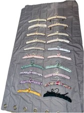 Vintage 20 Satin Padded Clothes Hangers w/ Clips Neiman Marcus And Others