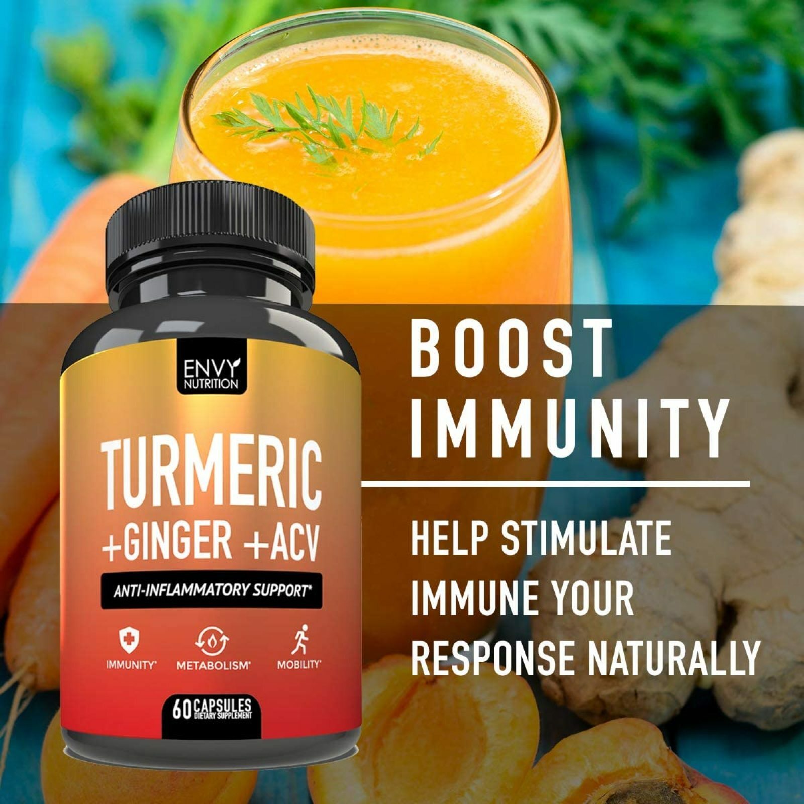 Turmeric and Ginger with Apple Cider Vinegar AntiInflammatory