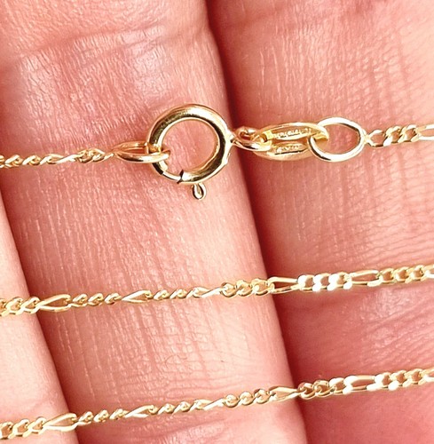 Collar de eslabones finos de oro amarillo de 9 quilates para damas cadena de joyería 375 - 24 pulgadas - Imagen 2 de 12