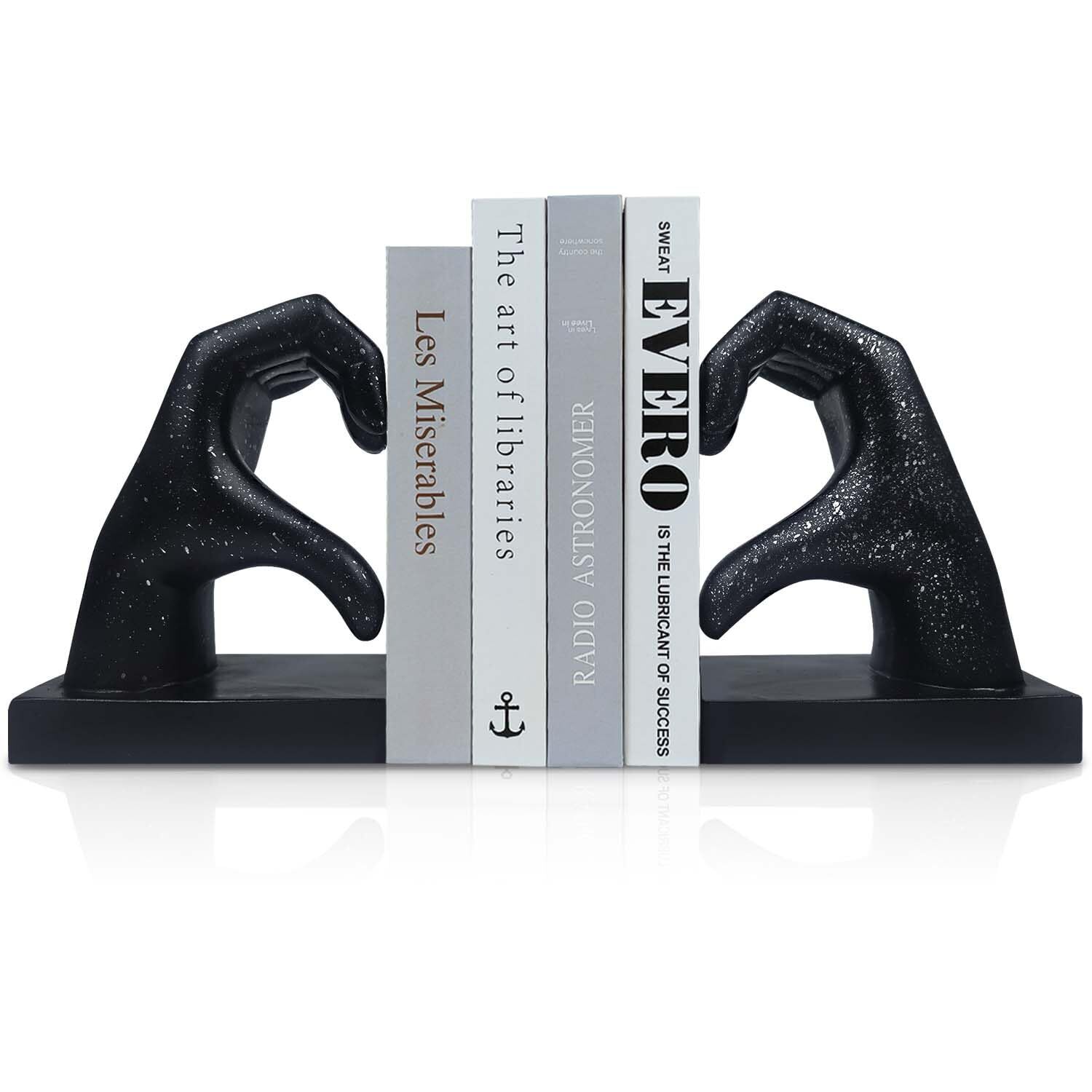 Hands Decorative Book Endsunique Heavy Duty Bookends For Shelves Decorativeresin