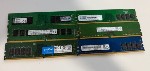 (LOT OF 6) *MIXED BRANDS* 8GB PC4 DDR4 RAM Desktop Memory Various speeds TESTED