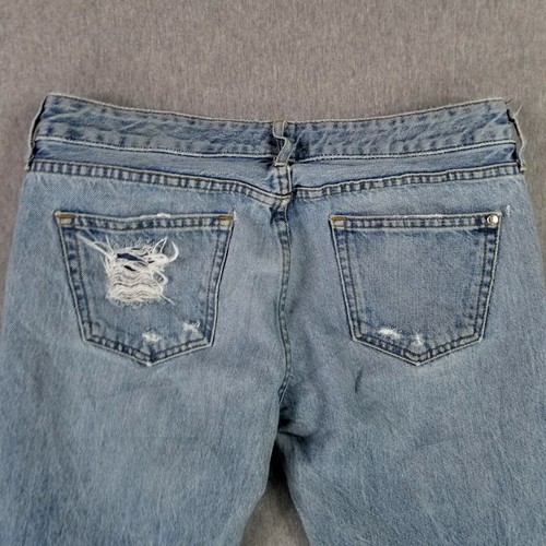 Koral Size 26 Boyfriend Skinny Jeans Button Fly Distressed Denim 100% Cotton - Picture 8 of 12